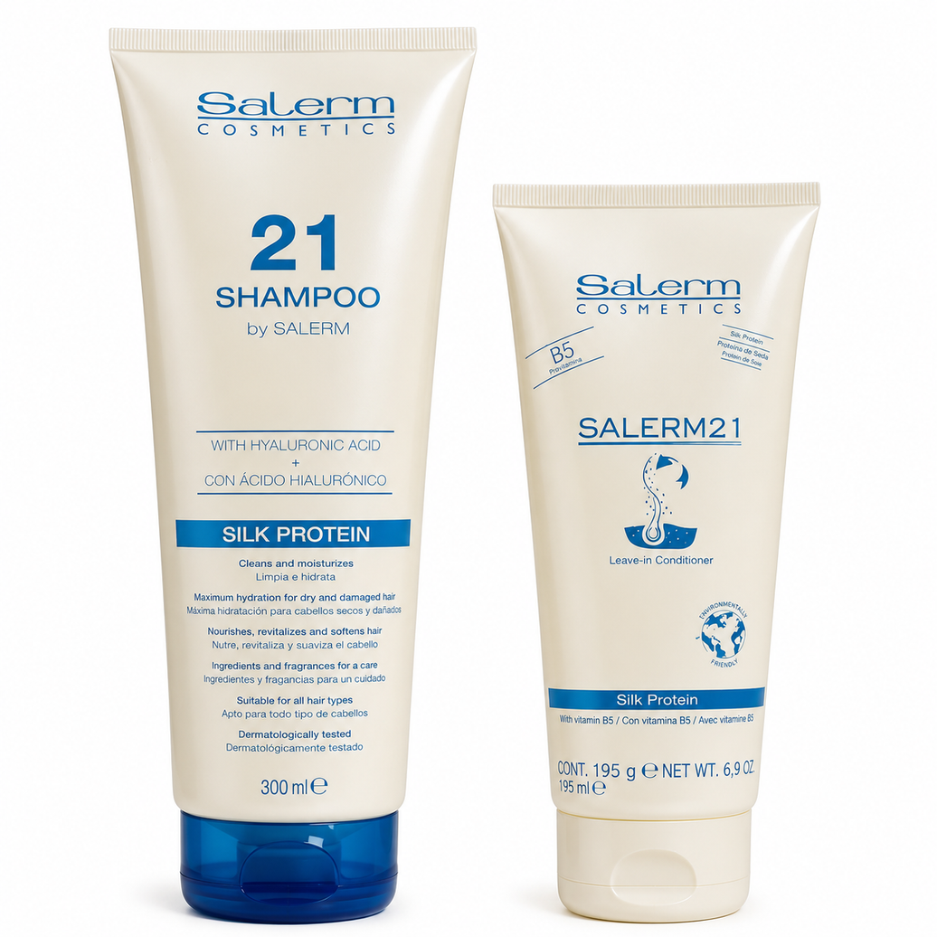 Set Salerm 21 shampoo y acondicionador leave-in para todo tipo de cabello