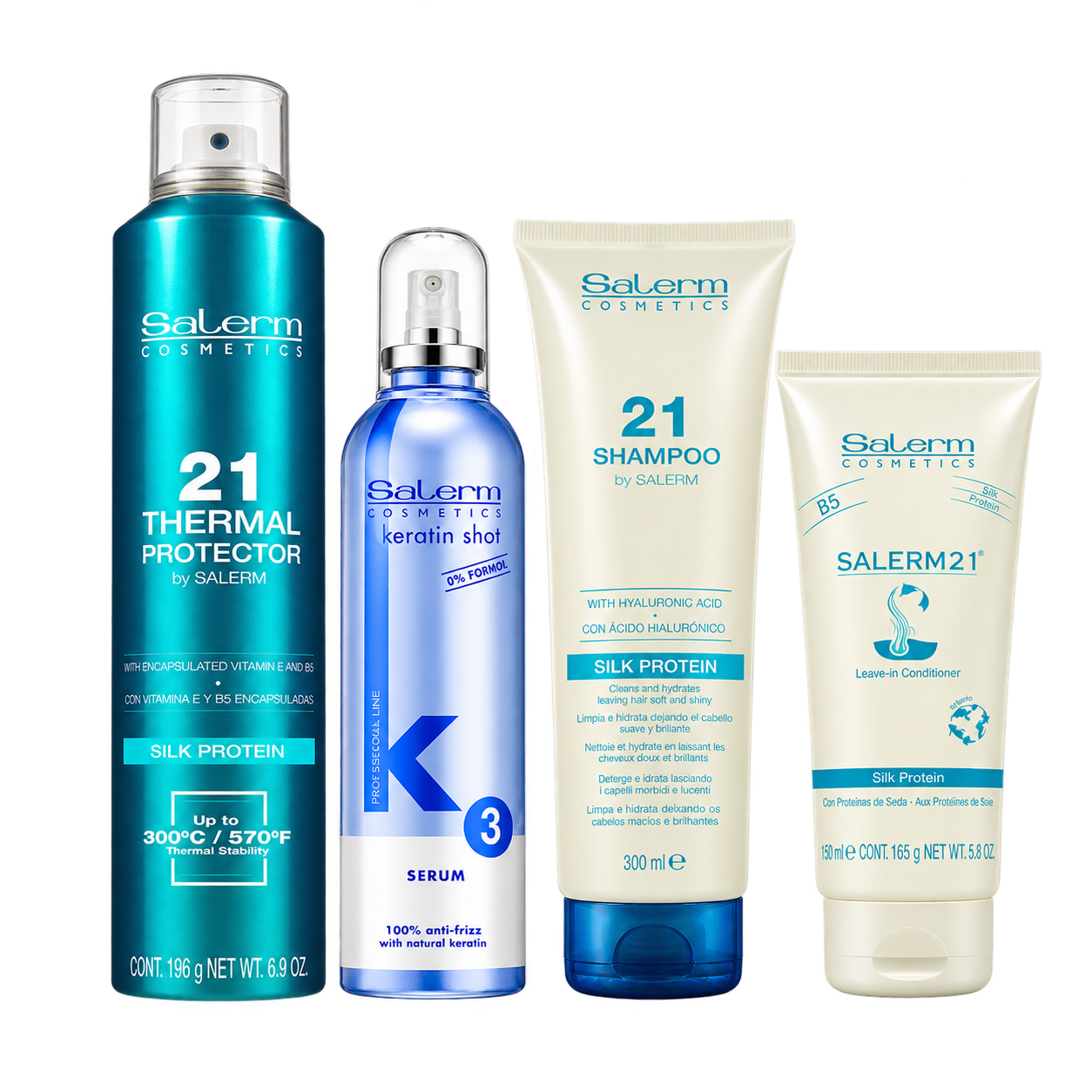 Kit Salerm Keratin Shot | Hidratación, Brillo y Control del Frizz (Copia)