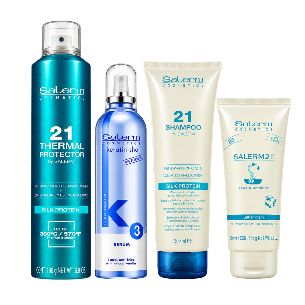 Kit Salerm Keratin Shot | Hidratación, Brillo y Control del Frizz (Copia)