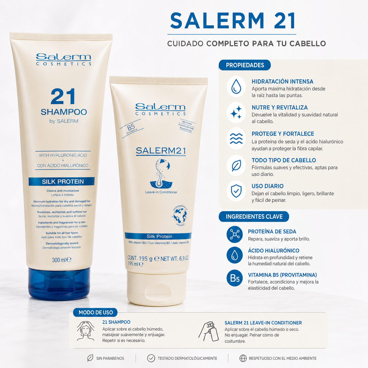 Salerm 21 Shampoo + Salerm 21 Leave-In Conditioner